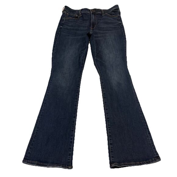 American Eagle High Rise Skinny Kick Flare Jeans Blue Sz 14R Next Level Stretch - Picture 1 of 8